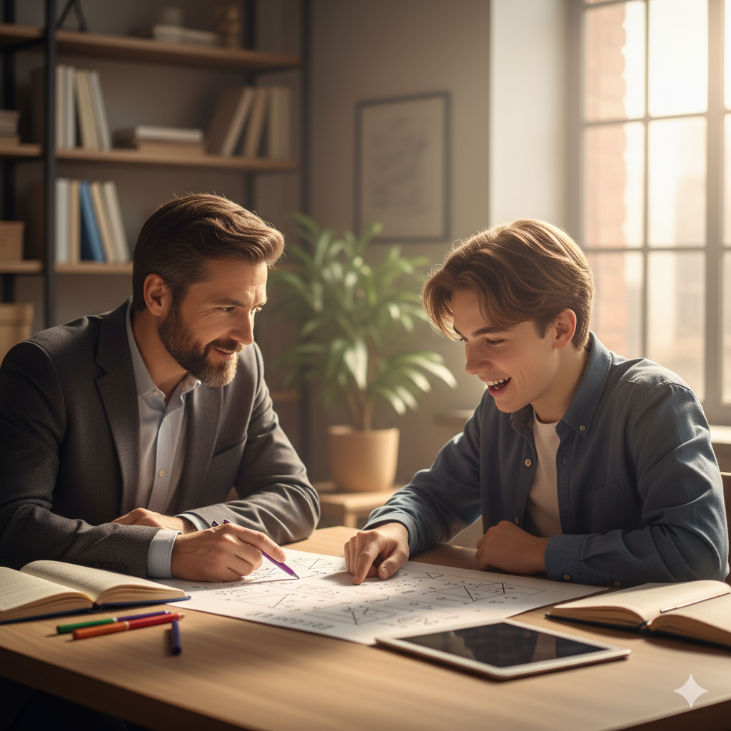 Sesión de evaluación psicopedagógica donde la dificultad oculta la Alta Capacidad