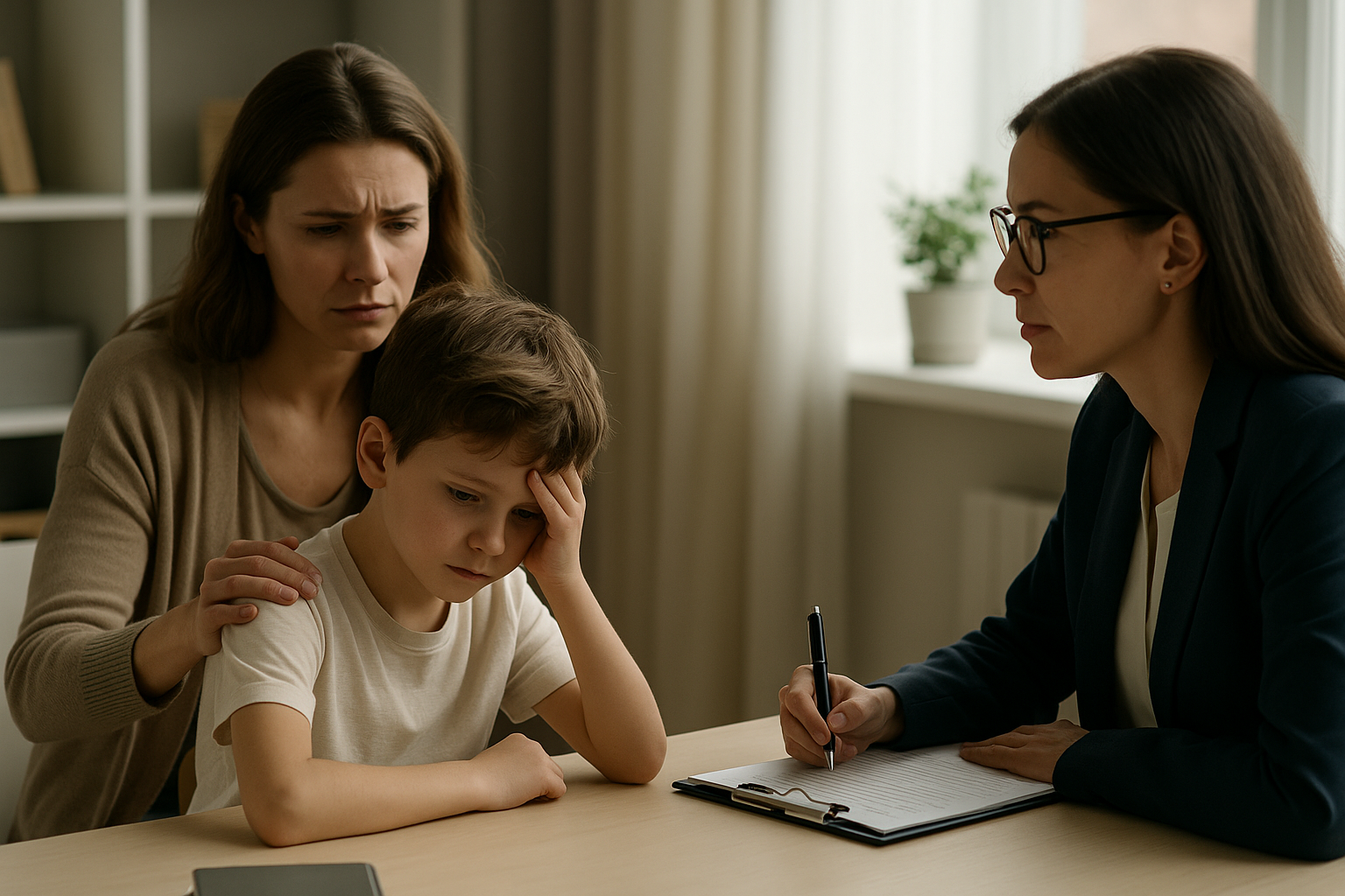 Sesión de evaluación psicopedagógica donde la dificultad oculta la Alta Capacidad