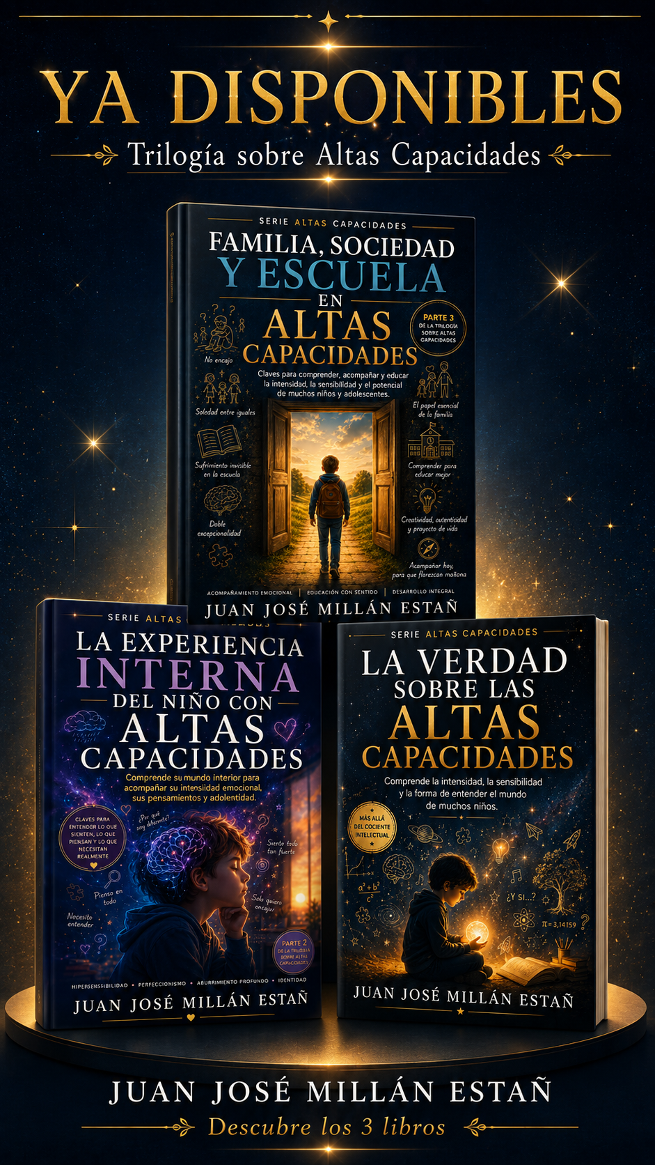 Tres libros sobre altas capacidades